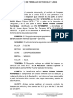 Contrato de Compra Venta de Un Vehículo Con Linea