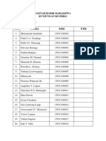 NO. Nama NIM TTD: Daftar Hadir Mahasiswa Kunjungan Ke BMKG