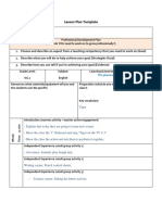 Lesson Plan Template: The Phonics About The Letter T