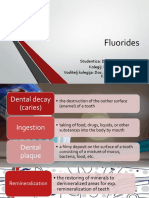 Fluorides: Studentica: Dora Maršanić Kolegij: Engleski Jezik Voditelj Kolegija: Doc. Dr. Sc. Arijana Krišković, Prof