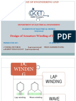 Design of Armature Winding of DC Machine: Department of Electrical Engineering