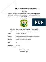 Analisis Cualitativo ELEMENTAL ORGANICO