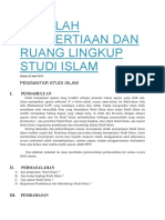 Makalah Pengertiaan Dan Ruang Lingkup Studi Islam