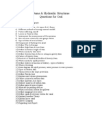 Dams & Hydraulic Structures Questions For Oral