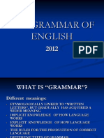 The Grammar of English