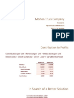 Merton Truck Company: Session 1 Quantitative Methods II 2017 - 18 Session