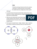 Notes On Covalent and Metallic Bonding