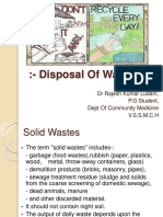 Disposal of Wastes - :: DR Rajesh Kumar Ludam, P.G Student, Dept of Community Medicine V.S.S.M.C.H