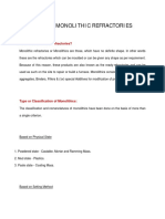 Type of Monolithic Refractories PDF