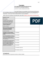 Timetable: Write A Short List of Activities in The Fields Below. Each Field Is