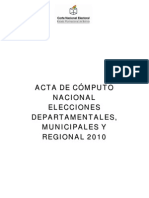 Acta de Cómputo Nacional Departamentales-Municipales 201