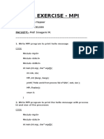 Lab Exercise - Mpi: NAME:-Shivam Kapoor REG. No: - 15BCE1339 FACULTY: - Prof. Sivagami M