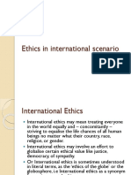 Ethics in International Scenario