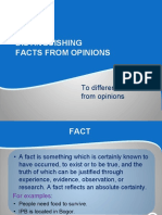 Unit 13 Distinguishing Facts From Opinions