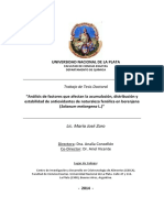 Análisis de Factores Que Afectan La Acumulación, Distribución y Estabilidad de Antioxidante