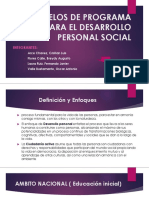 Modelos de Programa para El Desarrollo Personal Social