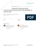 Approximate Methods To Evaluate Storey Stiffness and Interstory Drift of RC Buildings in Seismic Area