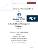 Strategic Analysis and Recommendation For TATA Steel