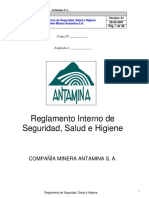 Reglamento Interno de Seguridad, Salud e Higiene