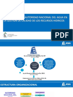 Funciones de La ANA en La Gestión de Calidad de Los Recursos Hídricos.