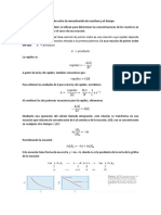 Relación Entre La Concentración de Reactivos y El Tiempo Word