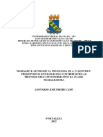 Trabalho e Atividade Na Psicologia de A. N. Leontiev