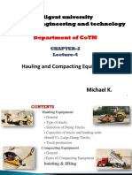 Hauling and Compacting Equipment: Adigrat University Collage of Engineering and Technology