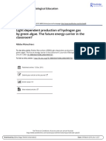 Light Dependent Production of Hydrogen Gas by Green Algae. The Future Energy Carrier in The Classroom?