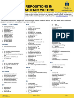 Prepositions in Academic Writing: Bout Oncerning OR