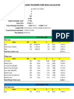 Sludge Thickener Pump Head Calculation