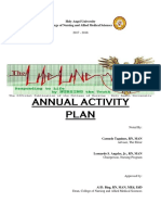 Annual Activity Plan: Holy Angel University College of Nursing and Allied Medical Sciences