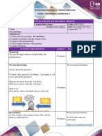 Lesson Plan Format-For and Since.