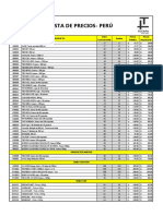 Lista de Precios PERU