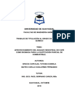 Aprovechamiento Del Bagazo Industrial de Café Como Biomasa para La Sustitución Parcial de Un Combustible