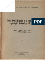 Ensayo de Clasificación de La Documentación Arqueológica de Santiago Del Estero-1949-Von Hauenschild