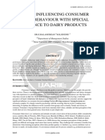 FACTOR INFLUENCING CONSUMER BUYING BEHAVIOUR WITH SPECIAL REFERENCETO DAIRY PRODUCTS Ijariie6805 PDF