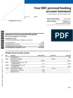 Your RBC Personal Banking Account Statement