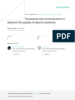 A Method For Vietnamese Text Normalization To Improve The Quality of Speech Synthesis