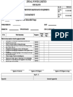 Checklists: Title: Checklist For Preventive Maintenance of Equipments