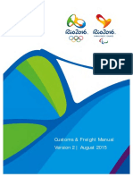 Rio 2016 Customs Freight Manual Final