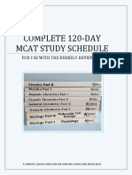 TBR 120 Day Study Schedule