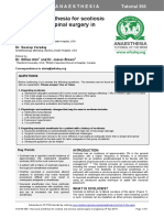 Neuraxial Anesthesia in Patient With Scoliosis