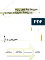 The Recovery and Purification of Fermentation Products