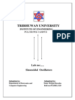 Tribhuwan University: Lab No:..... Sinusoidal Oscillators