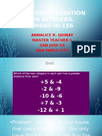 MATH 6 Q2 WEEK 9 Day 1-4 Performs Basic Operations On Integers