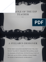 The Role of The Esp Teacher