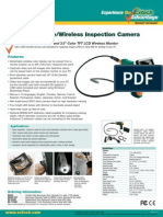 Video Borescope/Wireless Inspection Camera: 9mm Camera Diameter and 3.5" Color TFT LCD Wireless Monitor