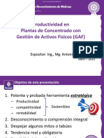 Ing. Antonio Ganoza - Logros en La Productividad de Plantas de Concentrado, Mediante La Gestión de Activos Físicos