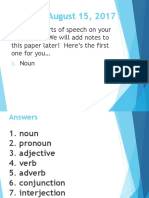 8 Parts of Speech