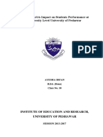 Anxiety and Its Impact On Students Performance at University Level University of Peshawar (Ayesha Irfan)